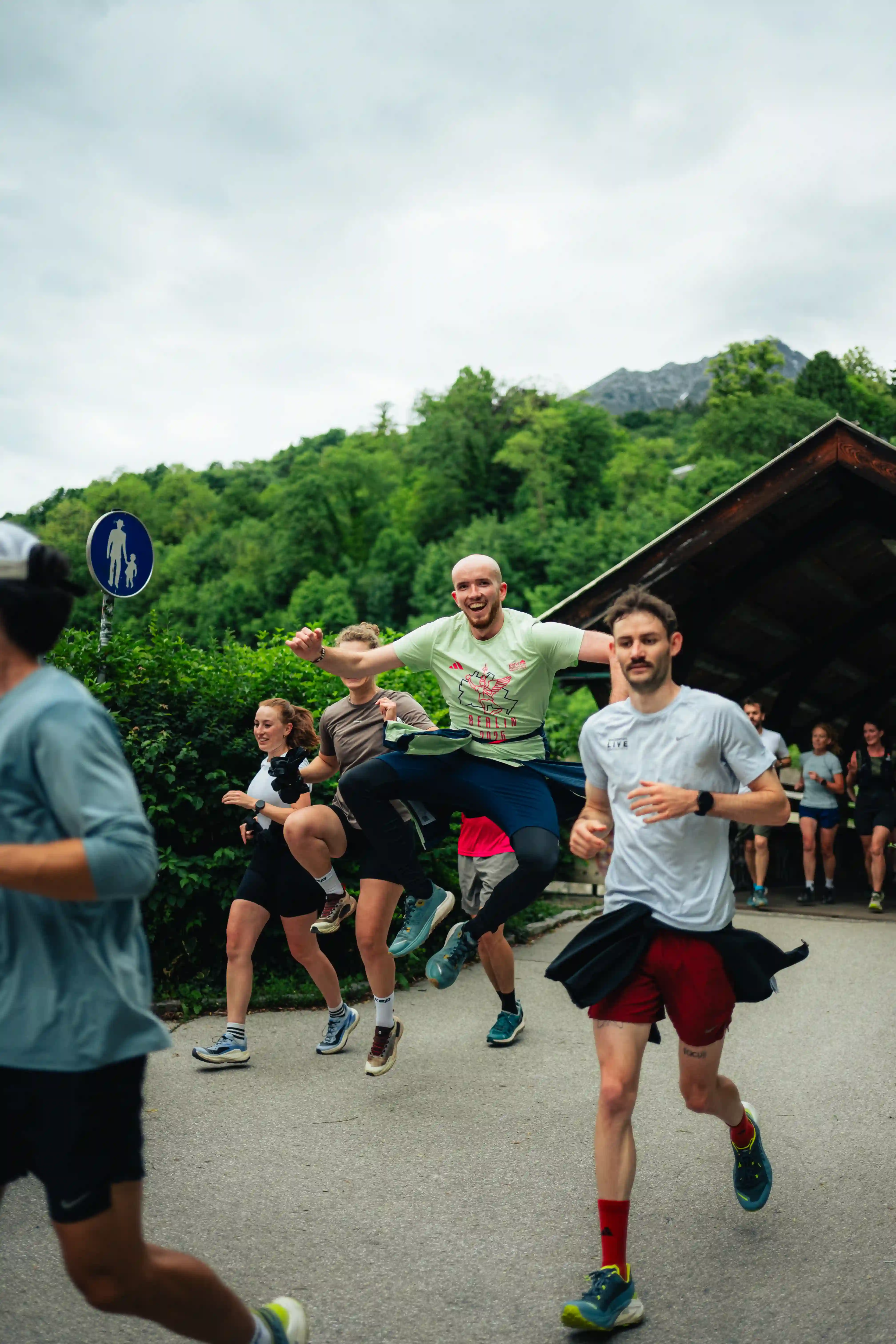 people trail running in innsbruck