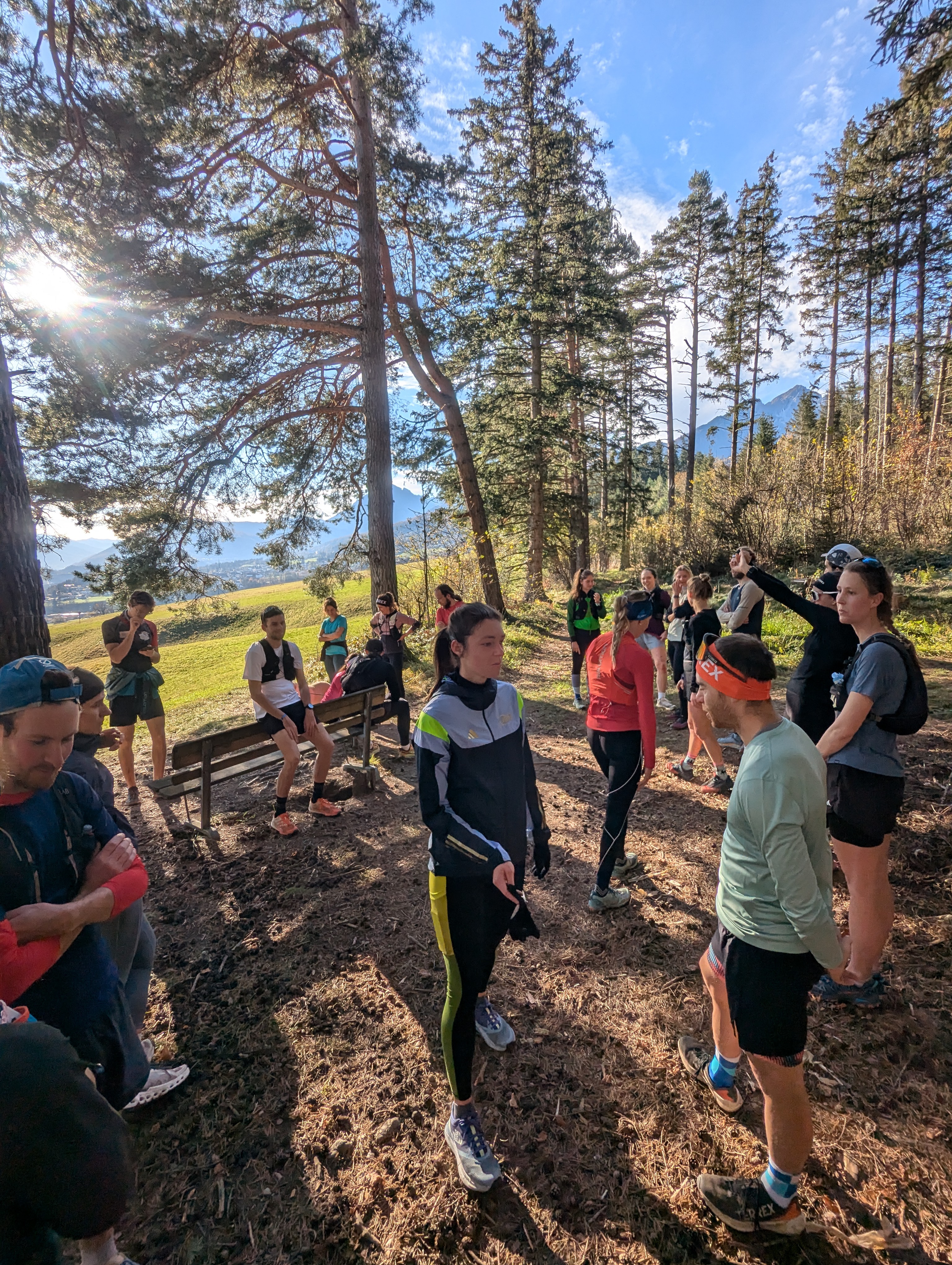 a group of trail runners in innsbruck area